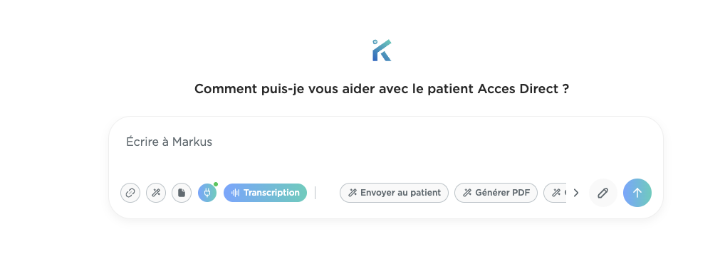 Prise verte : le mode accès direct est actif.